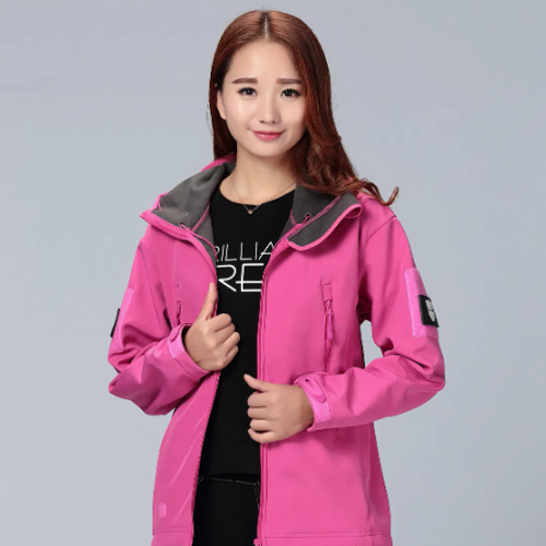 Hooded Windproof Coat Wool Lining